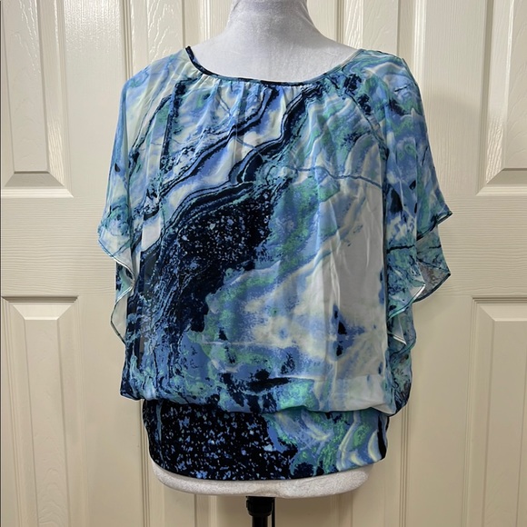 Style & Co. Tops - Style & Co. Marble Print Blouse Sz L